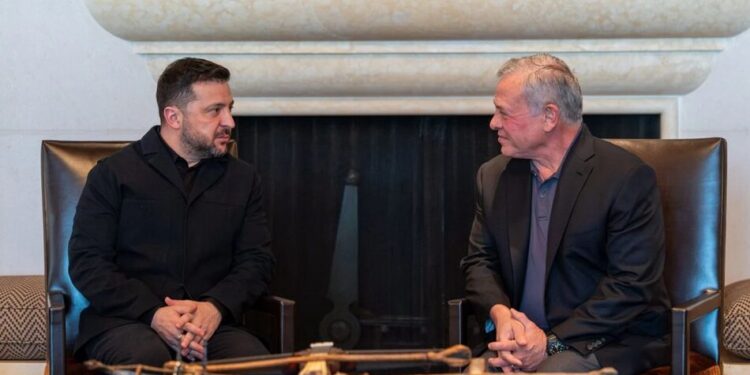 Зеленський і король Йорданії обговорили безпекове партнерство та ситуацію на Близькому Сході