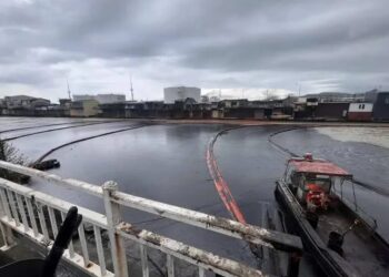 У туапсе після атак дронів нафту винесло на пляж, наслідки прибирають вручну