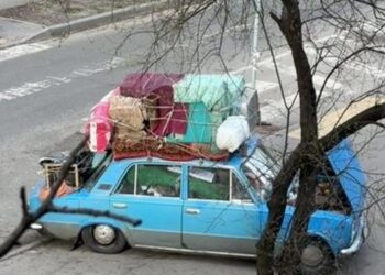 Кури, пес та й все життя в одному авто – у столиці поліцейські допомогли 70-річному переселенцю