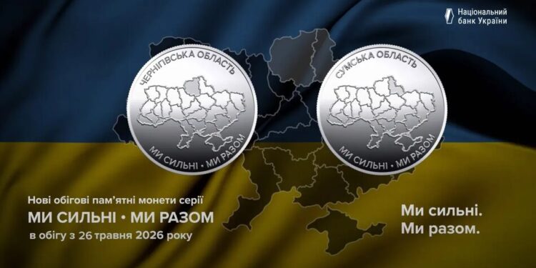 В Україні випустили нові пам'ятні монети, присвячені Сумщині та Чернігівщині