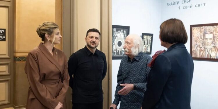 Зеленський і перша леді взяли участь у презентації виставки "Іван Марчук. Музейні колекції"