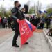 Прихильники "Нічних вовків" у Празі влаштували "акцію пам'яті", їх зустріли активісти із прапорами України