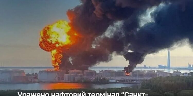 Генштаб підтвердив ураження нафтотерміналу в петербурзі, кораблів у кронштадті і заводу "прогрес"