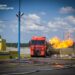 Російський дрон атакував АЗС на півдні Одещини, загорівся газовоз