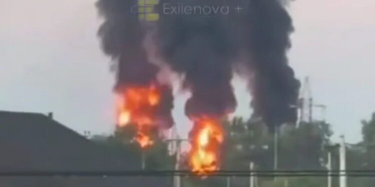 У краснодарському краї після атаки БПЛА загорілася Полтавська нафтобаза