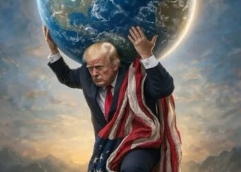 Трамп опублікував незвичне зображення, на якому "тримає" Землю на своїх плечах