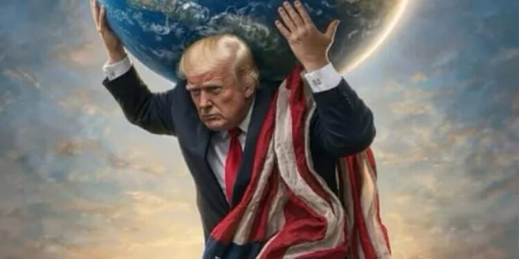 Трамп опублікував незвичне зображення, на якому "тримає" Землю на своїх плечах