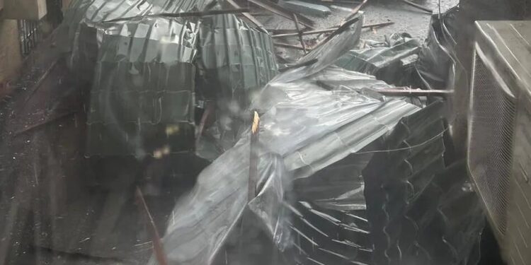 Негода у Львові зірвала дах з райадміністрації, одне з дерев впало на тролейбус