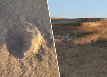 У Польщі показали кратер від вибуху після зальоту ракети під час атаки рф на Україну