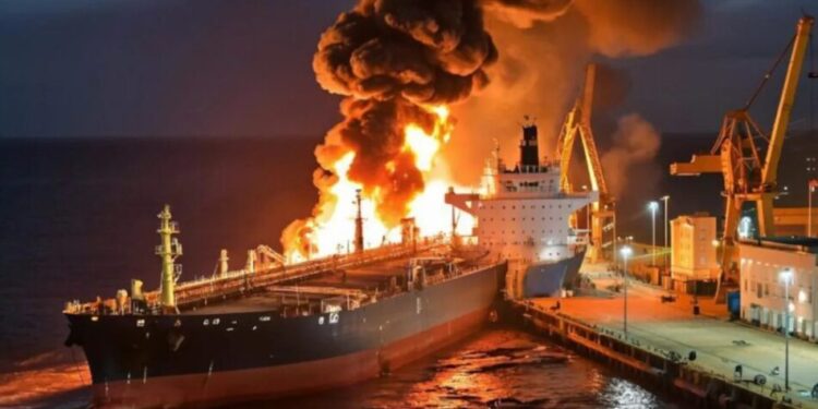 росія заявила про атаку дрона на танкер в Азовському морі