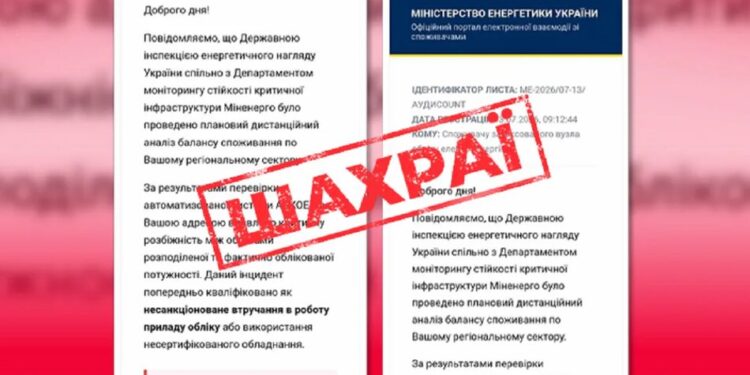 Киянам масово розсилають фейкові листи нібито від Міненерго з метою залякування
