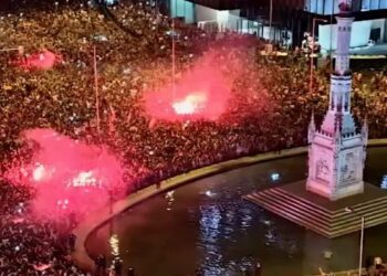 Вболівальники в Мадриді святкували всю ніч після перемоги Іспанії на ЧС-2026