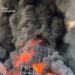 На Київщині після повторної атаки рф горять логістичні об'єкти – показали, що зараз на місці