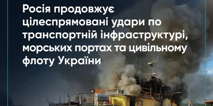 Мінінфраструктури: під атакою рф знову цивільні судна і транспортна інфраструктура Одещини, уже 10 постраждалих