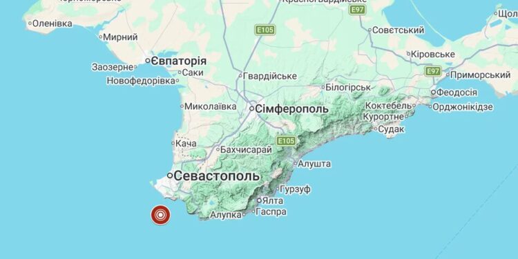 Біля узбережжя окупованого Криму зафіксували землетрус магнітудою 3,4