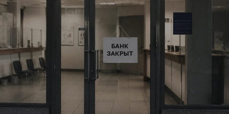 росіяни забирають гроші з банків на тлі масового скорочення мережі відділень