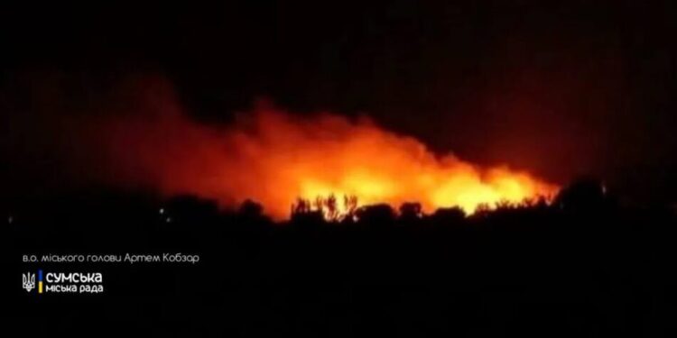 росія масовано атакувала Суми ударними БпЛА, виникли масштабні пожежі