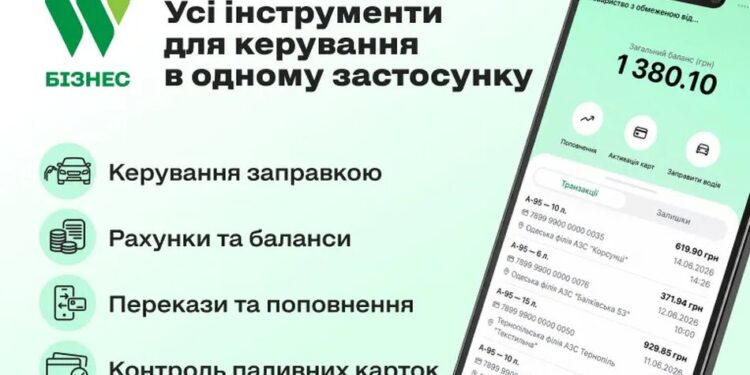 WOG запустив мобільний застосунок для бізнес-клієнтів