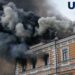 По центру Києва вдарив ворожий дрон: сталася пожежа у НАН, щонайменше одна загибла і травмовані