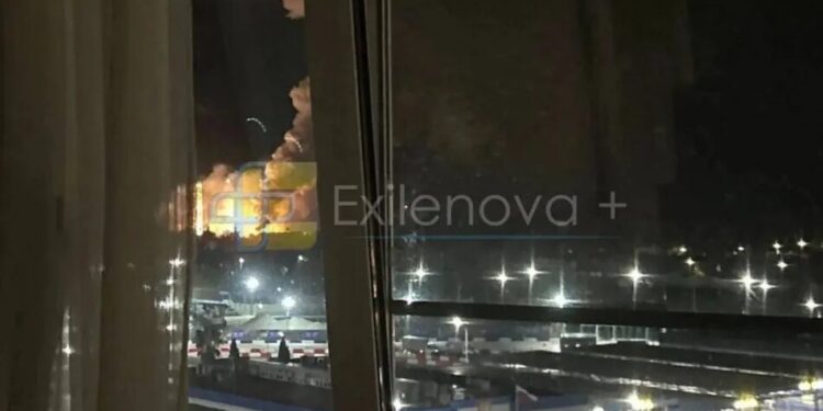 Під cочі після атаки спалахнула пожежа в районі російського дивізіону ППО