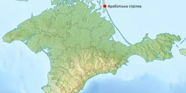 На Арабатській стрілці зафіксували численні осередки пожеж поблизу місць розміщення російських військових
