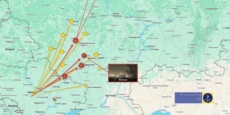 Уночі на території рф було гучно, горіли заводи та лунали вибухи: куди прилетіло