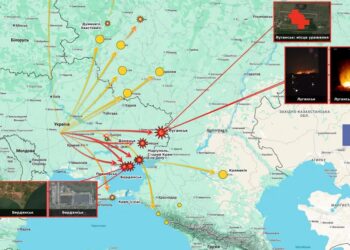 Нічна атака дронів на окуповані території – у Луганську, Маріуполі та Бердянську вибухи, пожежі й відключення світла