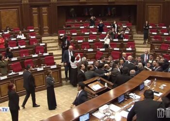 Масова бійка у парламенті Вірменії потрапила у прямий ефір